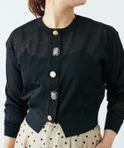 【ルクールブラン/le.coeur blanc】の《手洗い可能》TORRAZZO DONNAビジュー釦カーデ 人気、トレンドファッション・服の通販 founy(ファニー) ファッション Fashion レディースファッション Fashion for Women おすすめ Recommended / Our Picks ビジュー Bijou, Jewel-like Accent モダン Modern, Contemporary 夏 Summer 定番 Standard, Basic Item 春 Spring 羽織 Haori, Light Jacket thumbnail ブラック|ID: prp329100004534200 ipo3291000000033496293