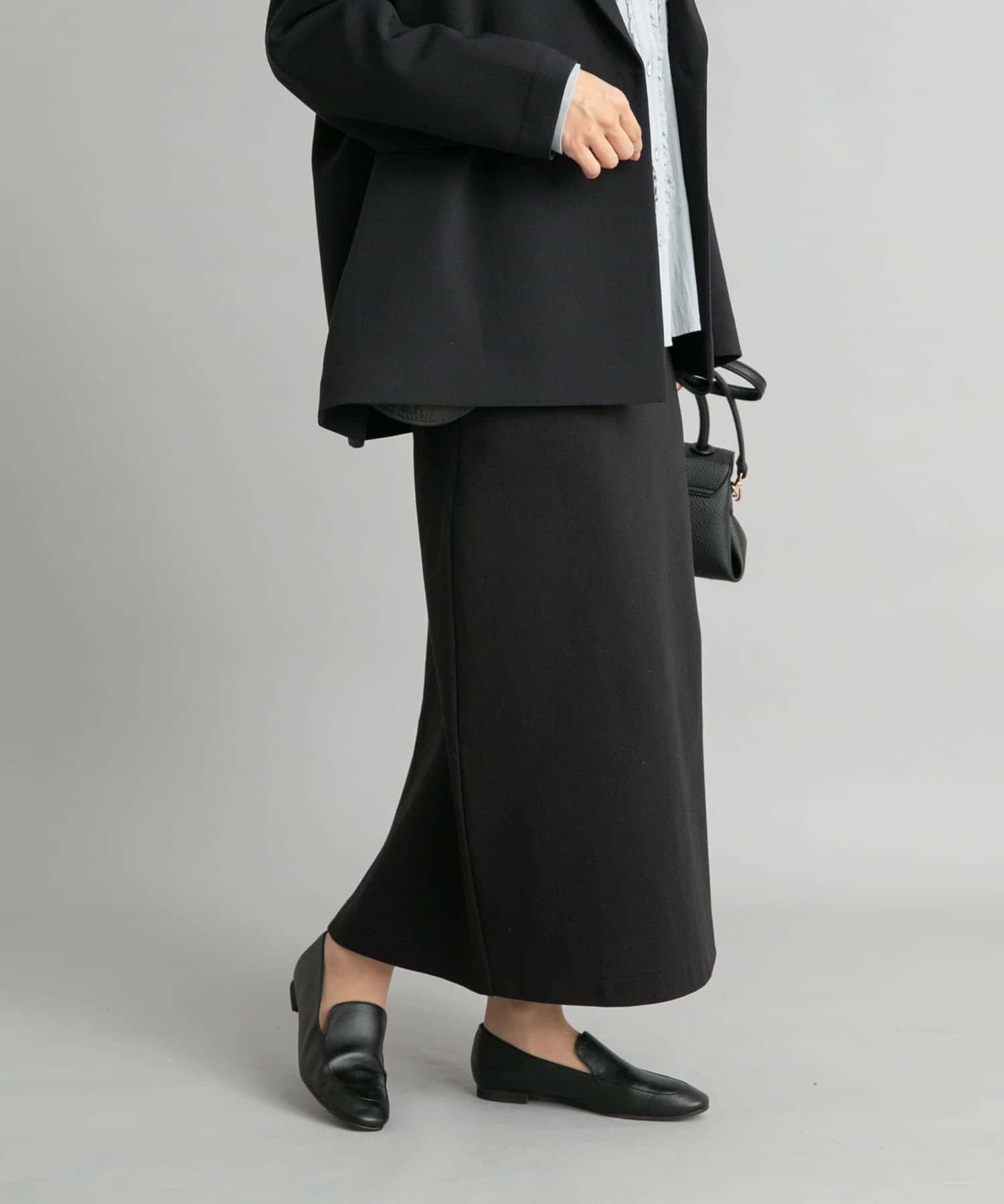 【アーバンリサーチ ドアーズ/URBAN RESEARCH DOORS】のダンボールニットストレートスカート インテリア・キッズ・メンズ・レディースファッション・服の通販 founy(ファニー) 　ファッション　Fashion　レディースファッション　WOMEN　スカート　Skirt　2025年　2025　2025春夏・S/S　Ss,Spring/Summer,2025　ストレッチ　Stretch　ストレート　Straight　スリット　Slit　フィット　Fit　ロング　Long　夏　Summer　S/S・春夏　Ss・Spring/Summer　BLACK|ID: prp329100004534203 ipo3291000000032045400