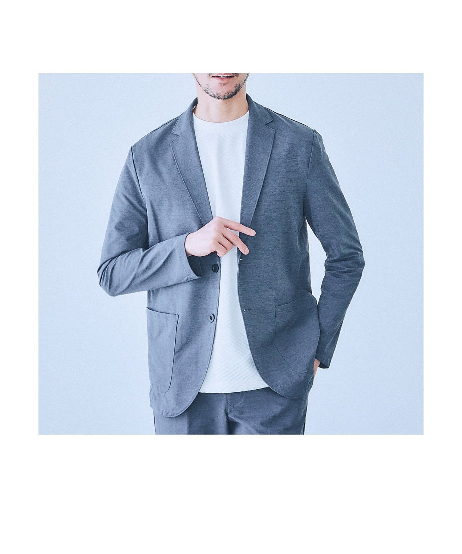 【アバハウス/ABAHOUSE / MEN】の【セットアップ対応/接触冷感】ハイブリット リラックス ジャケット インテリア・キッズ・メンズ・レディースファッション・服の通販 founy(ファニー) 　ファッション　Fashion　メンズファッション　MEN　セットアップ　Setup/Men　洗える　Washable　ジャケット　Jacket　スラックス　Slacks　スーツ　Suit　セットアップ　Set Up　デニム　Denim　フォーマル　Formal　ポロシャツ　Polo Shirt　リラックス　Relax　ゴルフ　Golf　ビジネス 仕事 通勤　Business　グレー|ID: prp329100004534235 ipo3291000000032111480