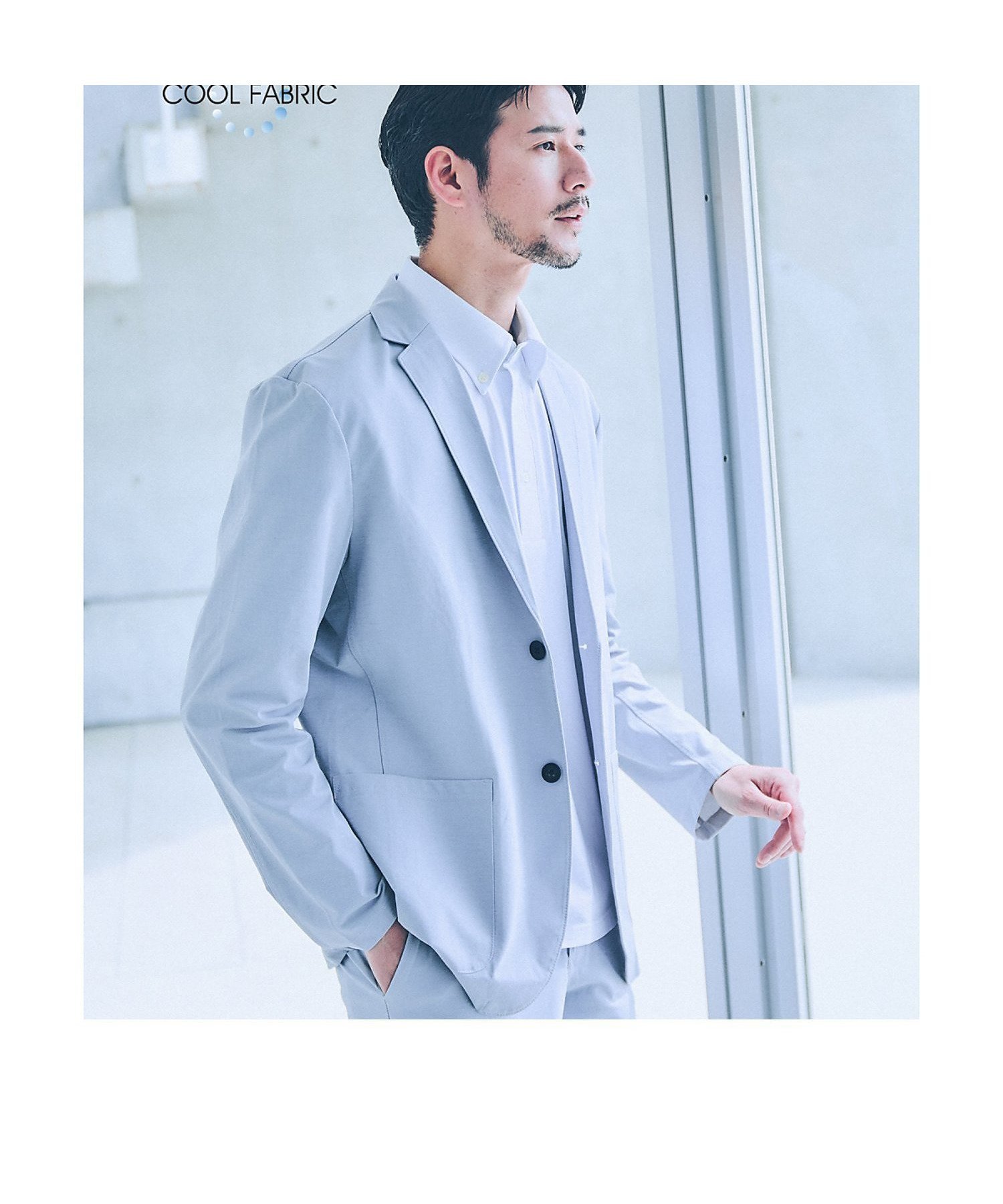 【アバハウス/ABAHOUSE / MEN】の【セットアップ対応/接触冷感】ハイブリット リラックス ジャケット インテリア・キッズ・メンズ・レディースファッション・服の通販 founy(ファニー) 　ファッション　Fashion　メンズファッション　MEN　セットアップ　Setup/Men　洗える　Washable　ジャケット　Jacket　スラックス　Slacks　スーツ　Suit　セットアップ　Set Up　デニム　Denim　フォーマル　Formal　ポロシャツ　Polo Shirt　リラックス　Relax　ゴルフ　Golf　ビジネス 仕事 通勤　Business　ライトグレー|ID: prp329100004534235 ipo3291000000032111484