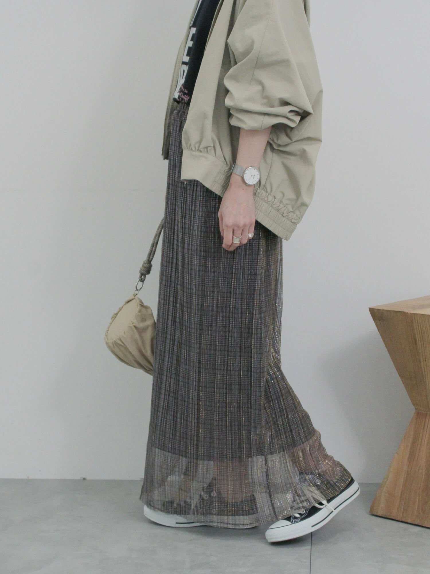 【サマンサモスモス/Samansa Mos2】のラメプリーツアソート柄スカート インテリア・キッズ・メンズ・レディースファッション・服の通販 founy(ファニー) 　ファッション　Fashion　レディースファッション　WOMEN　スカート　Skirt　プリント　Print　プリーツ　Pleats　チャコールグレー|ID: prp329100004534266 ipo3291000000032045636