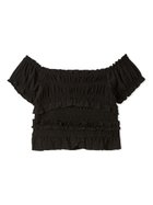【リリーブラウン/Lily Brown】のシャーリングフリルトップス 人気、トレンドファッション・服の通販 founy(ファニー) ファッション Fashion レディースファッション WOMEN トップス・カットソー Tops/Tshirt おすすめ Recommend オフショルダー Off Shoulder シェイプ Shape ストレッチ Stretch スリーブ Sleeve デニム Denim フェミニン Feminine フラワー Flower エレガント 上品 Elegant 春 Spring 無地 Plain Color thumbnail BLK[009]|ID: prp329100004534307 ipo3291000000032045820