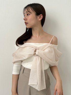【フレイ アイディー/FRAY I.D】のノットデザインカットコンビトップス 人気、トレンドファッション・服の通販 founy(ファニー) ファッション Fashion レディースファッション WOMEN トップス・カットソー Tops/Tshirt オフショルダー Off Shoulder カットソー Cut And Sew ショルダー Shoulder スタイリッシュ Stylish ドッキング Docking フロント Front ボトム Bottom ラップ Wrap 人気 Popularity 夏 Summer |ID:prp329100004534309