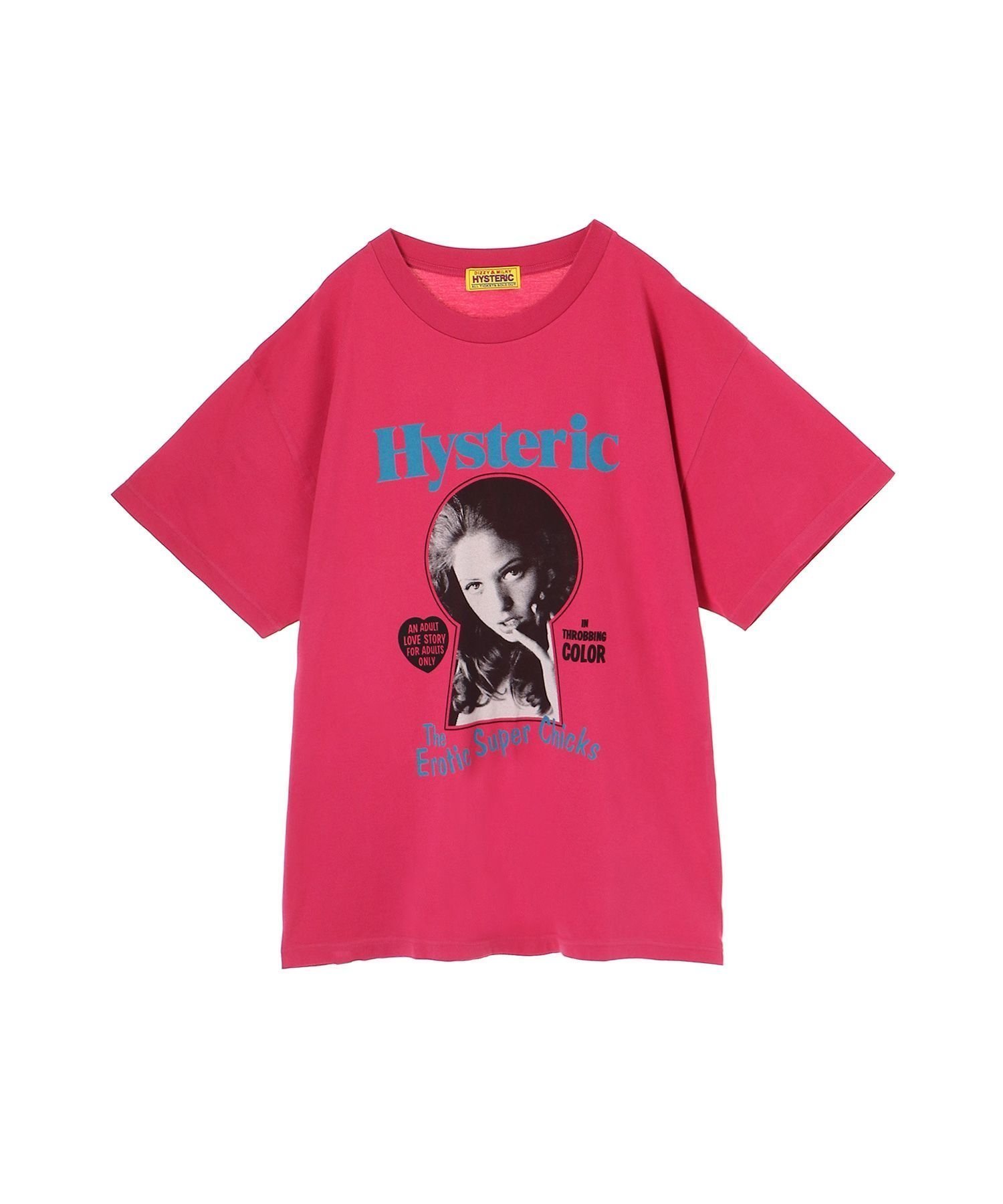 【ヒステリックグラマー/HYSTERIC GLAMOUR】のEROTIC CHICKS オーバーサイズTシャツ インテリア・キッズ・メンズ・レディースファッション・服の通販 founy(ファニー) 　ファッション　Fashion　レディースファッション　WOMEN　トップス・カットソー　Tops/Tshirt　シャツ/ブラウス　Shirts/Blouses　ロング / Tシャツ　T-Shirts　グラフィック　Graphic　フロント　Front　ピンク|ID: prp329100004534323 ipo3291000000032045889