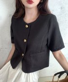 【ジュノア/JUNOAH】の金釦リネンライクノーカラージャケット 人気、トレンドファッション・服の通販 founy(ファニー) ファッション Fashion レディースファッション WOMEN アウター Coat Outerwear ジャケット Jackets ノーカラージャケット No Collar Leather Jackets thumbnail ブラック|ID: prp329100004534332 ipo3291000000032368642