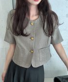 【ジュノア/JUNOAH】の金釦リネンライクノーカラージャケット 人気、トレンドファッション・服の通販 founy(ファニー) ファッション Fashion レディースファッション WOMEN アウター Coat Outerwear ジャケット Jackets ノーカラージャケット No Collar Leather Jackets thumbnail グレー|ID: prp329100004534332 ipo3291000000032368643