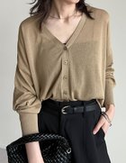 【リエディ/Re:EDIT】の涼感麻タッチシアーニットオーバーサイズカーディガン 人気、トレンドファッション・服の通販 founy(ファニー) ファッション Fashion レディースファッション WOMEN トップス・カットソー Tops/Tshirt ニット Knit Tops カーディガン Cardigans おすすめ Recommend インナー Inner カーディガン Cardigan キャミソール Camisole シアー Sheer シンプル Simple スラックス Slacks タンク Tank デニム Denim トレンド Trend リネン Linen ロング Long ワイド Wide 透かし Watermark thumbnail ベージュ|ID: prp329100004534352 ipo3291000000032045999