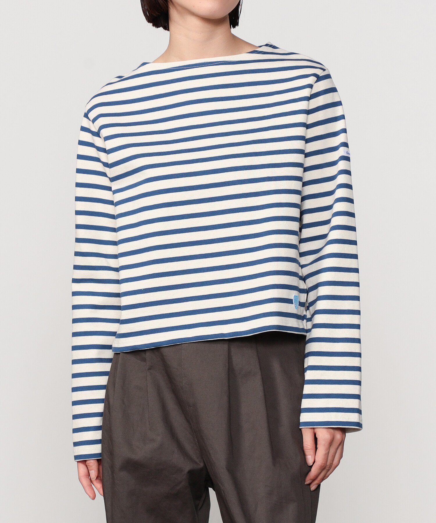 【ビショップ/Bshop】のコットンロード クロップドTシャツ WOMEN インテリア・キッズ・メンズ・レディースファッション・服の通販 founy(ファニー) 　ファッション　Fashion　レディースファッション　WOMEN　トップス・カットソー　Tops/Tshirt　シャツ/ブラウス　Shirts/Blouses　ロング / Tシャツ　T-Shirts　カットソー　Cut And Sew　クロップド　Cropped　バランス　Balance　フロント　Front　ボトム　Bottom　軽量　Lightweight　長袖　Long Sleeve　BLUE系1|ID: prp329100004534362 ipo3291000000032046035