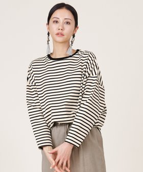 【マイカ ディール/MICA & DEAL】の【marmors】border with glitter long t-shirt 人気、トレンドファッション・服の通販 founy(ファニー) ファッション Fashion レディースファッション WOMEN トップス・カットソー Tops/Tshirt シャツ/ブラウス Shirts/Blouses ロング / Tシャツ T-Shirts 定番 Standard 人気 Popularity ボーダー Border エレガント 上品 Elegant |ID:prp329100004534368
