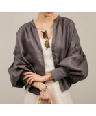 【サロン アダム エ ロペ/SALON adam et rope'】のリネンスキッパーギャザーブラウス GENTLE LINEN 人気、トレンドファッション・服の通販 founy(ファニー) ファッション Fashion レディースファッション Ladies' Fashion Online トップス・カットソー Tops/Tshirt シャツ/ブラウス Shirts/Blouses 洗える Washable ギャザー Gather クロップド Cropped スキッパー Skipper スリーブ Sleeve デニム Denim フェミニン Feminine フレンチ French フロント Front 羽織 Haori リネン Linen おすすめ Recommend エレガント 上品 Elegant thumbnail グレー(07)|ID: prp329100004534396 ipo3291000000032667749