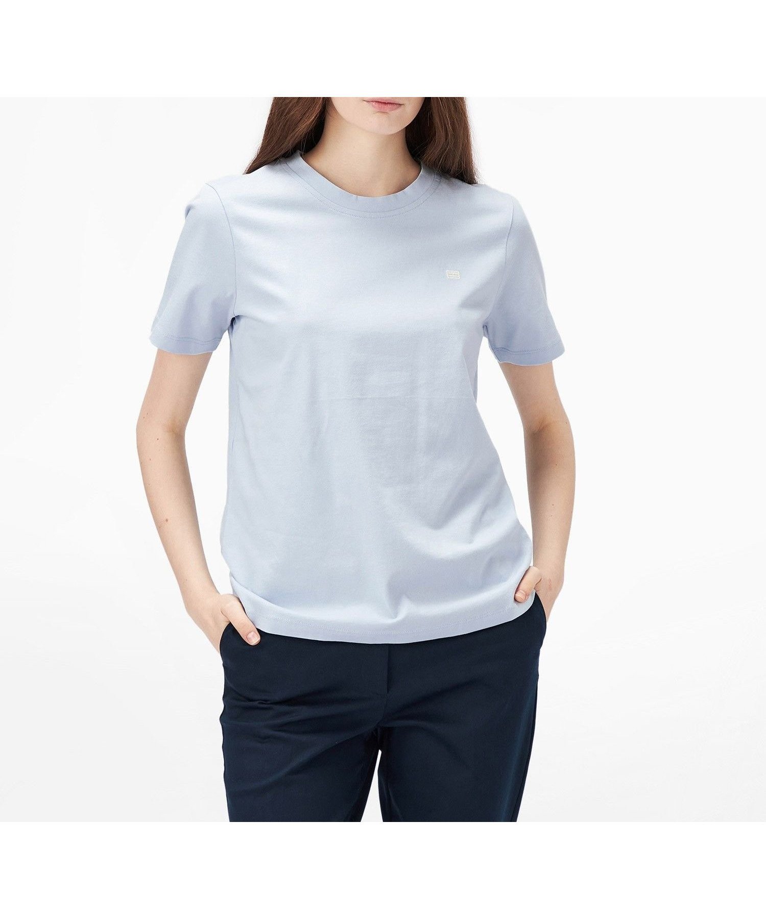 【トミーヒルフィガー/TOMMY HILFIGER】のクルーネックフラッグTシャツ インテリア・キッズ・メンズ・レディースファッション・服の通販 founy(ファニー) 　ファッション　Fashion　レディースファッション　Ladies' Fashion Online　トップス・カットソー　Tops/Tshirt　シャツ/ブラウス　Shirts/Blouses　ロング / Tシャツ　T-Shirts　アメリカン　American　クラシック　Classic　ゴルフ　Golf　デニム　Denim　モダン　Modern　ルーズ　Loose　ワンポイント　One Point　人気　Popularity　ブルーC1O|ID: prp329100004534400 ipo3291000000032680686