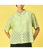 【ビショップ/Bshop】のレース 襟付き半袖シャツ WOMEN 人気、トレンドファッション・服の通販 founy(ファニー) ファッション Fashion レディースファッション WOMEN トップス・カットソー Tops/Tshirt シャツ/ブラウス Shirts/Blouses スリット Slit メッシュ Mesh レース Race 半袖 Short Sleeve thumbnail GREEN系1|ID: prp329100004534402 ipo3291000000032046195
