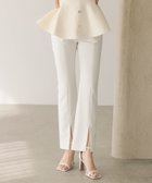 【アニュアンス/anuans】のストレッチスリットフレアパンツ 人気、トレンドファッション・服の通販 founy(ファニー) ファッション Fashion レディースファッション Ladies' Fashion Online パンツ Pants インナー Inner ダブル Double フレア Flare thumbnail ECRU|ID: prp329100004534406 ipo3291000000032608255