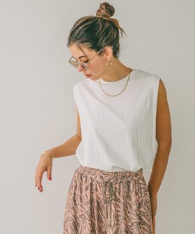 【ベイフロー/BAYFLOW】の接触冷感/しなやかな肌触り シルケットノースリーブT 人気、トレンドファッション・服の通販 founy(ファニー) ファッション Fashion レディースファッション WOMEN トップス・カットソー Tops/Tshirt キャミソール / ノースリーブ No Sleeves インナー Inner キャミ Cami 抗菌 Antibacterial シルク Silk シルケット Mercerization シンプル Simple スリット Slit デニム Denim ノースリーブ No Sleeve ビスチェ Bustier プリント Print ベーシック Basic おすすめ Recommend 夏 Summer |ID:prp329100004534413