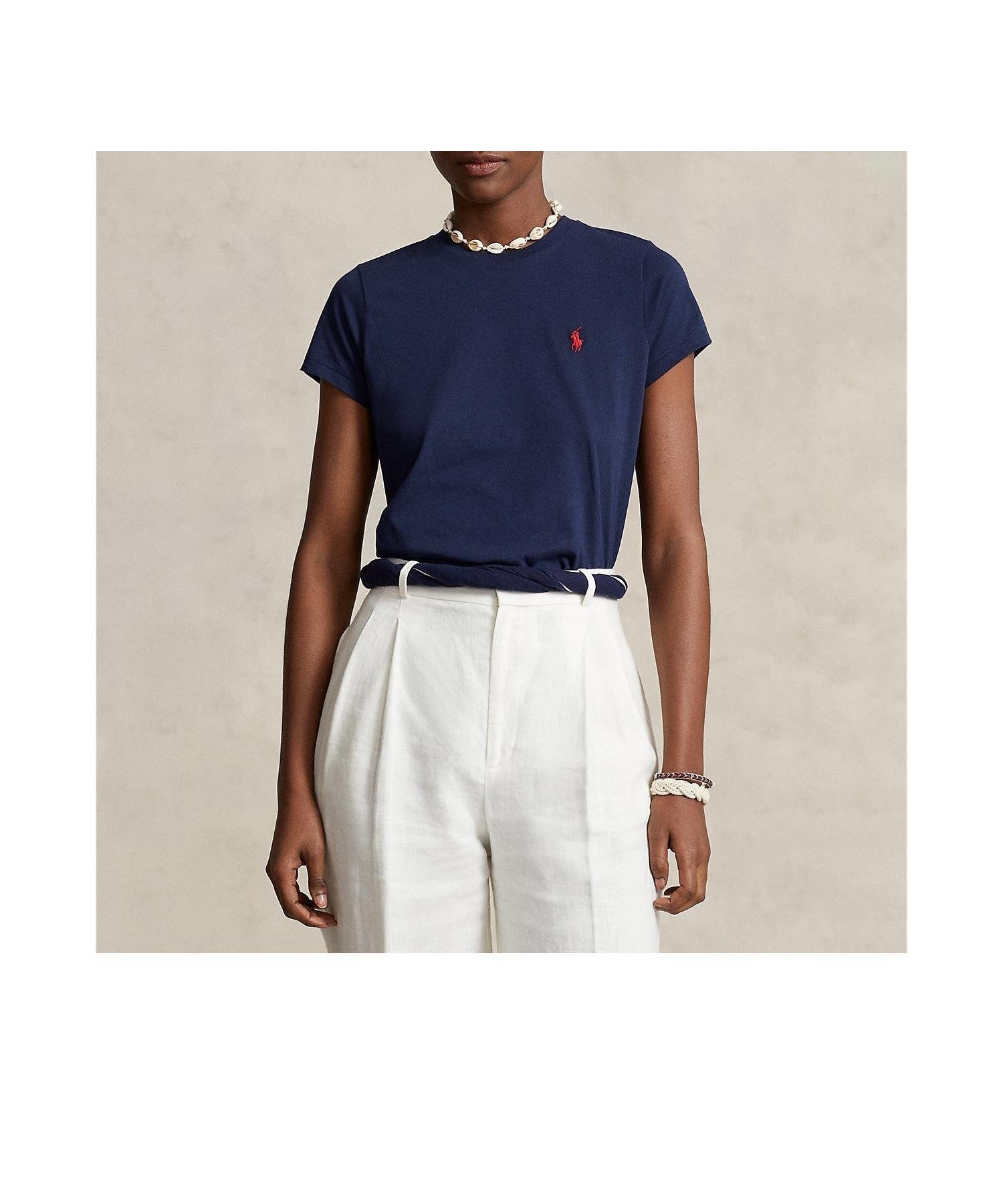 【ラルフローレン/RALPH LAUREN】のコットン ジャージー クルーネック Tシャツ 人気、トレンドファッション・服の通販 founy(ファニー) 　ファッション　Fashion　レディースファッション　WOMEN　トップス・カットソー　Tops/Tshirt　シャツ/ブラウス　Shirts/Blouses　ロング / Tシャツ　T-Shirts　ウォッシュ　Wash　ジャージー　Jersey　ストレート　Straight　フィット　Fit　半袖　Short Sleeve　 other-1|ID: prp329100004534417 ipo3291000000032188253
