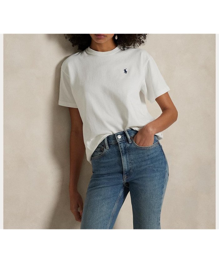 【ラルフローレン/RALPH LAUREN】のコットン ジャージー クルーネック Tシャツ インテリア・キッズ・メンズ・レディースファッション・服の通販 founy(ファニー) https://founy.com/ ファッション Fashion レディースファッション Ladies' Fashion Online トップス・カットソー Tops/Tshirt シャツ/ブラウス Shirts/Blouses ロング / Tシャツ T-Shirts ジャージー Jersey フィット Fit リラックス Relax 半袖 Short Sleeve |ID: prp329100004534419 ipo3291000000032666830