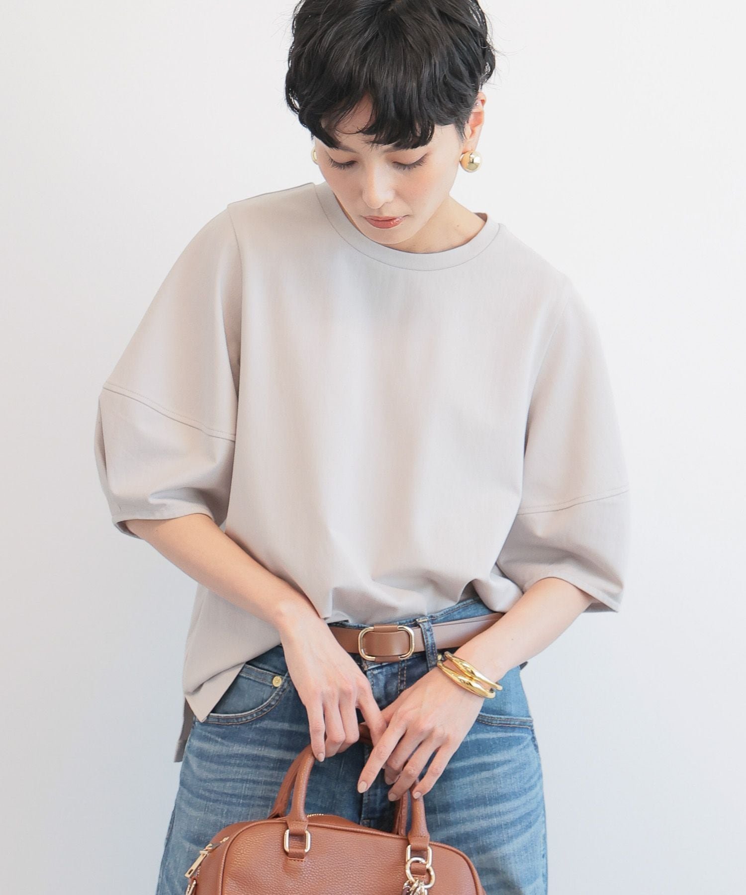 【バンヤードストーム/BARNYARDSTORM】のトリコットランタンスリーブプルオーバー インテリア・キッズ・メンズ・レディースファッション・服の通販 founy(ファニー) 　ファッション　Fashion　レディースファッション　WOMEN　トップス・カットソー　Tops/Tshirt　プルオーバー　Pullover　カットソー　Cut And Sew　シンプル　Simple　デニム　Denim　バランス　Balance　パターン　Pattern　フォルム　Form　ペンシル　Pencil　リネン　Linen　ワイド　Wide　グレー15|ID: prp329100004534427 ipo3291000000032046298