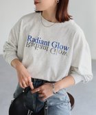 【リベリー/Riberry】の反転ロゴ刺繍ロンT/綿100%Tシャツ オートミール×ブルー|ID: prp329100004534447 ipo3291000000032371641