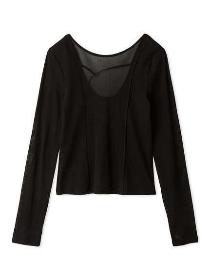 【フレイ アイディー/FRAY I.D】のコットンチュールシアートップス インテリア・キッズ・メンズ・レディースファッション・服の通販 founy(ファニー) 　雑誌掲載アイテム　Magazine Picks & Fashion Features　ファッション雑誌　Fashion Magazines　ヴェリィ　VERY　キャンキャン　CanCam　ファッション　Fashion　レディースファッション　Fashion for Women　トップス・カットソー　Cut & Sew Tops　5月号　May Issue　カッティング　Cutting Detail　カットソー　Cut and Sewn Top　クール　Cool, Chic　チュール　Tulip, Tulip Motif　デコルテ　Décolleté, Neckline　フロント　Front, Front Design　メタル　Metal, Metal Parts　雑誌　Magazine, Fashion Magazine　BLK[009]|ID: prp329100004534477 ipo3291000000032713972