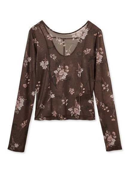 【フレイ アイディー/FRAY I.D】のコットンチュールシアートップス インテリア・キッズ・メンズ・レディースファッション・服の通販 founy(ファニー) 　雑誌掲載アイテム　Magazine Picks & Fashion Features　ファッション雑誌　Fashion Magazines　ヴェリィ　VERY　キャンキャン　CanCam　ファッション　Fashion　レディースファッション　Fashion for Women　トップス・カットソー　Cut & Sew Tops　5月号　May Issue　カッティング　Cutting Detail　カットソー　Cut and Sewn Top　クール　Cool, Chic　チュール　Tulip, Tulip Motif　デコルテ　Décolleté, Neckline　フロント　Front, Front Design　メタル　Metal, Metal Parts　雑誌　Magazine, Fashion Magazine　FLOWER[936]|ID: prp329100004534477 ipo3291000000032713974