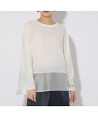 【エルーラ/Elura】の異素材ジョーゼットプルオーバー/323304 人気、トレンドファッション・服の通販 founy(ファニー) ファッション Fashion レディースファッション WOMEN トップス・カットソー Tops/Tshirt プルオーバー Pullover おすすめ Recommend サテン Satin シアー Sheer シンプル Simple ジョーゼット Georgette トレンド Trend ドッキング Docking thumbnail ホワイト02|ID: prp329100004534501 ipo3291000000032046591