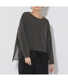 【エルーラ/Elura】の異素材ジョーゼットプルオーバー/323304 人気、トレンドファッション・服の通販 founy(ファニー) ファッション Fashion レディースファッション WOMEN トップス・カットソー Tops/Tshirt プルオーバー Pullover おすすめ Recommend サテン Satin シアー Sheer シンプル Simple ジョーゼット Georgette トレンド Trend ドッキング Docking thumbnail チャコール18|ID: prp329100004534501 ipo3291000000032046592