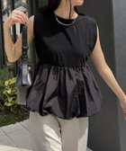 【カプリシューレマージュ/CAPRICIEUX LEMAGE】のバルーンドッキングTシャツ 人気、トレンドファッション・服の通販 founy(ファニー) ファッション Fashion レディースファッション Ladies' Fashion Online トップス・カットソー Tops/Tshirt シャツ/ブラウス Shirts/Blouses ロング / Tシャツ T-Shirts おすすめ Recommend カーディガン Cardigan コンパクト Compact シアー Sheer ジャケット Jacket デニム Denim トレンド Trend ドッキング Docking バルーン Balloon ビスチェ Bustier 切替 Switching 半袖 Short Sleeve 夏 Summer thumbnail ブラック|ID: prp329100004534541 ipo3291000000032625150