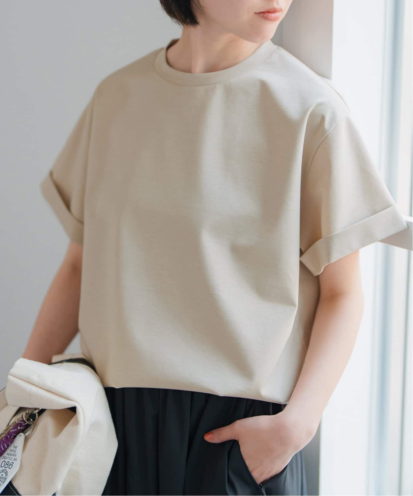 【スピック&スパン/Spick & Span】の《一部店舗+WEB限定》ポンチリターンスリーブプルオーバー インテリア・キッズ・メンズ・レディースファッション・服の通販 founy(ファニー) 　ファッション　Fashion　レディースファッション　WOMEN　トップス・カットソー　Tops/Tshirt　プルオーバー　Pullover　ベージュ|ID: prp329100004534550 ipo3291000000032046789
