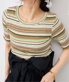 【スローブ イエナ/SLOBE IENA】のランダムリブマルチボーダーTEE ベージュ|ID: prp329100004534569 ipo3291000000032046872