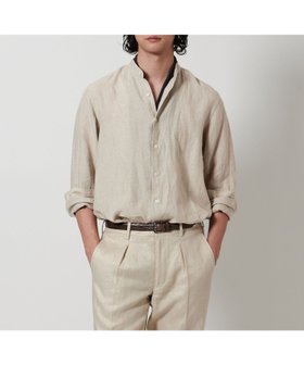 【ユナイテッドアローズ/UNITED ARROWS / MEN】のLIBECO バンドカラーシャツ 人気、トレンドファッション・服の通販 founy(ファニー) ファッション Fashion メンズファッション MEN インナー Inner スポーティ Sporty スリット Slit リネン Linen リラックス Relax 夏 Summer |ID:prp329100004534570