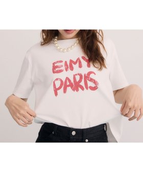 【エイミーイストワール/eimy istoire】のペンキ風ロゴEIMY PARIS Tシャツ 人気、トレンドファッション・服の通販 founy(ファニー) ファッション Fashion レディースファッション WOMEN トップス・カットソー Tops/Tshirt シャツ/ブラウス Shirts/Blouses ロング / Tシャツ T-Shirts クール Cool シンプル Simple スラックス Slacks デニム Denim モノトーン Monotone ロング Long おすすめ Recommend |ID:prp329100004534582