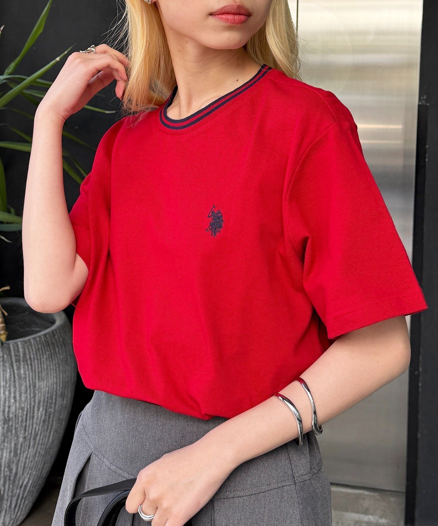 【セットアップセブン/SETUP7】のU.S. POLO ASSN./pony embroidery ティップラインTシャツ ポロ ユニセックス 25SS インテリア・キッズ・メンズ・レディースファッション・服の通販 founy(ファニー) 　ファッション　Fashion　レディースファッション　Fashion for Women　トップス・カットソー　Cut & Sew Tops　シャツ・ブラウス・オフィスカジュアル　Elegant Blouses & Button-Ups　ロングTシャツ・Tシャツ　Longline T-Shirts & Tees　アクセサリー　Fashion Accessories　イタリア　Italy　カーゴパンツ　Cargo Pants, Utility Pants　クラシカル　Classical, Vintage-Inspired　コレクション　Collection, Seasonal Line　シンプル　Simple, Minimal　ジャケット　Jacket, Outerwear　スニーカー　Sneakers, Trainers　スラックス　Slacks, Dress Pants　セットアップ　Set-Up, Coordinated Outfit　デニム　Denim, Jeans Material　トレンド　Trend, Trending Now　定番　Standard, Basic Item　プリーツ　Pleats, Pleated　メンズ　Men's, Menswear　リラックス　Relax, Relaxed Fit　ロング　Long, Long-Length　再入荷　Restock / Back in Stock　おすすめ　Recommended / Our Picks　2025年　2025　2025春夏・S/S　Spring/Summer 2025 SS25　RED|ID: prp329100004534599 ipo3291000000033502541
