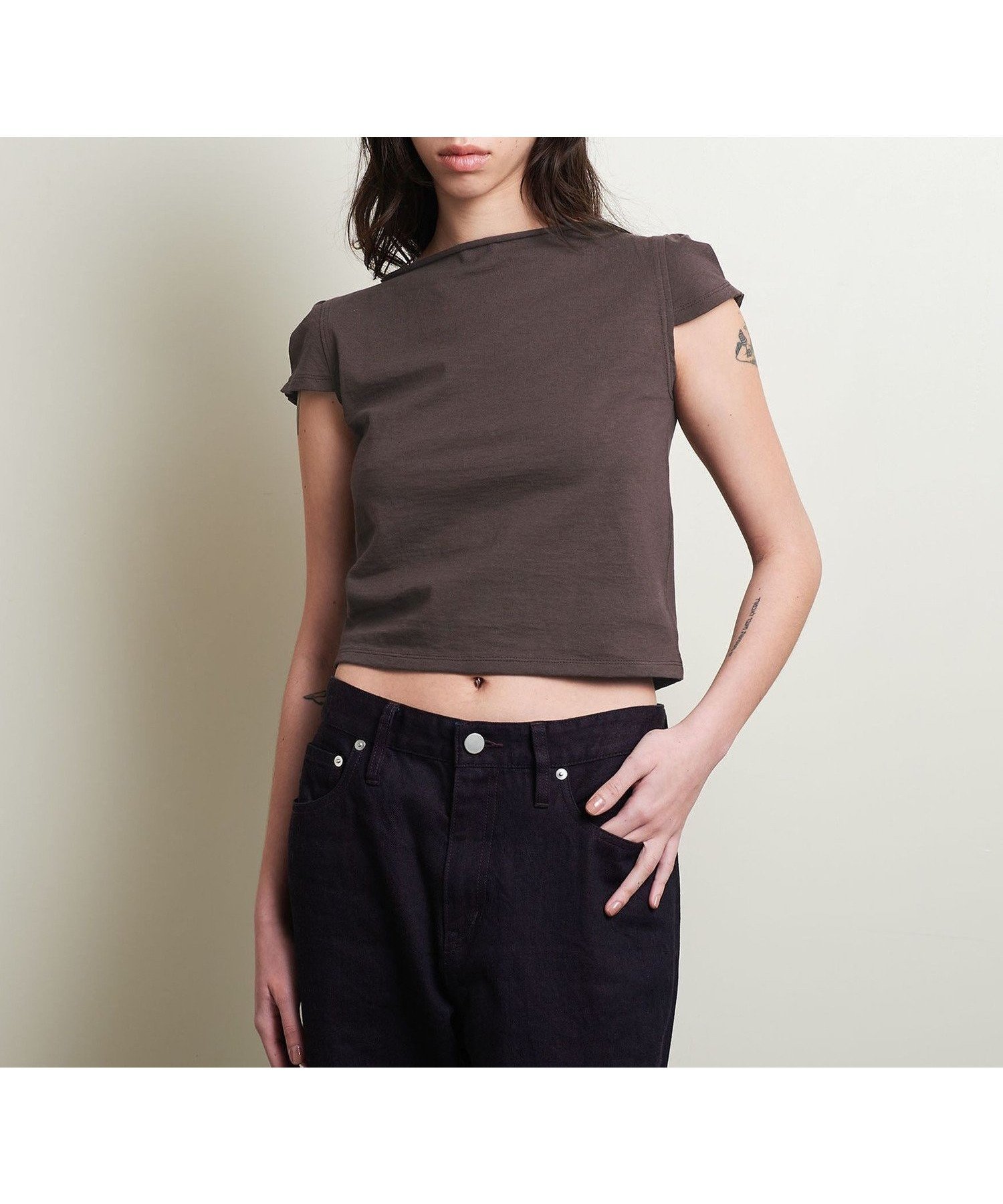 【ビューティ&ユース ユナイテッドアローズ/BEAUTY&YOUTH / UNITED ARROWS】のATTISESSION コットン カップスリーブ Tシャツ インテリア・キッズ・メンズ・レディースファッション・服の通販 founy(ファニー) 　ファッション　Fashion　レディースファッション　Fashion for Women　トップス・カットソー　Cut & Sew Tops　シャツ・ブラウス・オフィスカジュアル　Elegant Blouses & Button-Ups　ロングTシャツ・Tシャツ　Longline T-Shirts & Tees　インナー　Innerwear　カットオフ　Cut-Off Design　ガーリー　Girly, Feminine Style　コンパクト　Compact, Small Size　シンプル　Simple, Minimal　ジャケット　Jacket, Outerwear　スラックス　Slacks, Dress Pants　スリーブ　Sleeve, Long Sleeve / Short Sleeve　デニム　Denim, Jeans Material　ブルゾン　Blouson, Bomber Jacket　ワイド　Wide, Wide Fit　おすすめ　Recommended / Our Picks　DK.BROWN|ID: prp329100004534604 ipo3291000000033304935