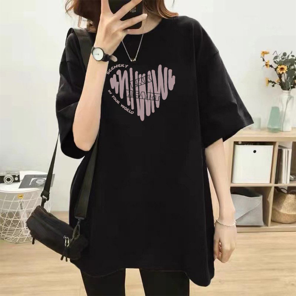 【ミニミニストア/miniministore】の半袖Tシャツレディース 夏 ロゴ 韓国風 インテリア・キッズ・メンズ・レディースファッション・服の通販 founy(ファニー) 　ファッション　Fashion　レディースファッション　WOMEN　トップス・カットソー　Tops/Tshirt　シャツ/ブラウス　Shirts/Blouses　ロング / Tシャツ　T-Shirts　イエロー　Yellow　カットソー　Cut And Sew　チェリー　Cherry　デニム　Denim　ビッグ　Big　プリント　Print　半袖　Short Sleeve　リラックス　Relax　ロング　Long　ワイド　Wide　夏　Summer　ブラック|ID: prp329100004534638 ipo3291000000032047181