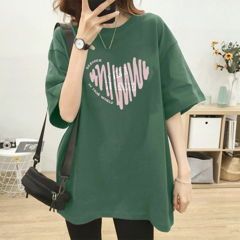 【ミニミニストア/miniministore】の半袖Tシャツレディース 夏 ロゴ 韓国風 インテリア・キッズ・メンズ・レディースファッション・服の通販 founy(ファニー) 　ファッション　Fashion　レディースファッション　WOMEN　トップス・カットソー　Tops/Tshirt　シャツ/ブラウス　Shirts/Blouses　ロング / Tシャツ　T-Shirts　イエロー　Yellow　カットソー　Cut And Sew　チェリー　Cherry　デニム　Denim　ビッグ　Big　プリント　Print　半袖　Short Sleeve　リラックス　Relax　ロング　Long　ワイド　Wide　夏　Summer　グリーン|ID: prp329100004534638 ipo3291000000032047183