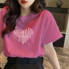 【ミニミニストア/miniministore】の半袖Tシャツレディース 夏 ロゴ 韓国風 人気、トレンドファッション・服の通販 founy(ファニー) ファッション Fashion レディースファッション WOMEN トップス・カットソー Tops/Tshirt シャツ/ブラウス Shirts/Blouses ロング / Tシャツ T-Shirts イエロー Yellow カットソー Cut And Sew チェリー Cherry デニム Denim ビッグ Big プリント Print 半袖 Short Sleeve リラックス Relax ロング Long ワイド Wide 夏 Summer thumbnail チェリーピンク|ID: prp329100004534638 ipo3291000000032047185