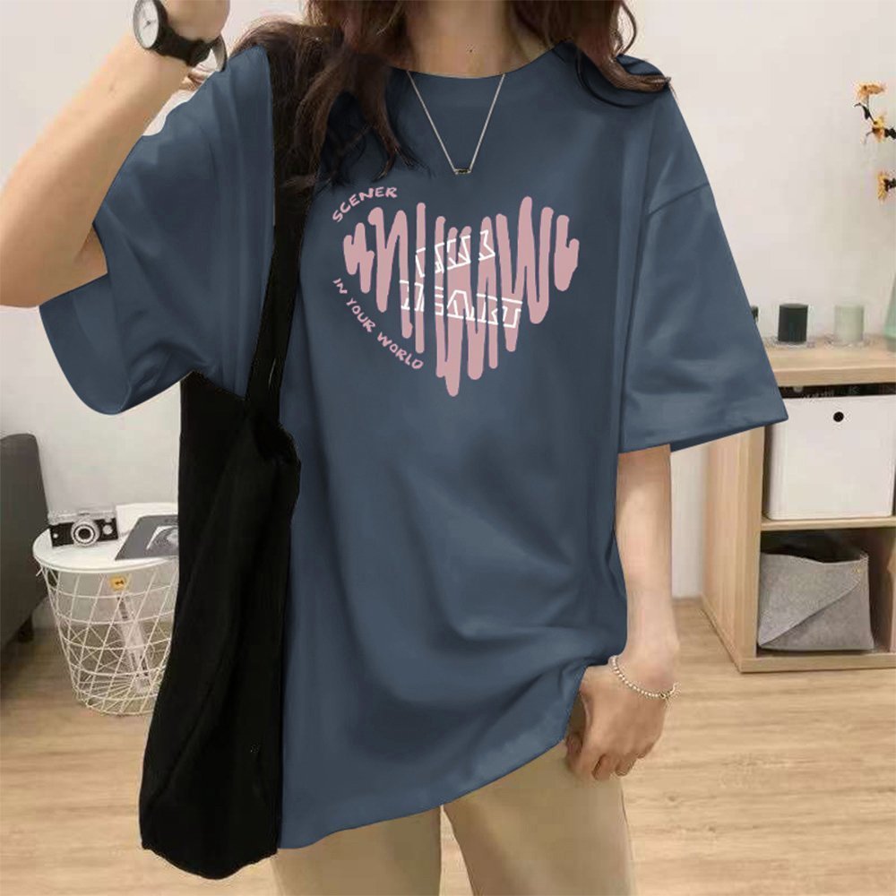 【ミニミニストア/miniministore】の半袖Tシャツレディース 夏 ロゴ 韓国風 インテリア・キッズ・メンズ・レディースファッション・服の通販 founy(ファニー) 　ファッション　Fashion　レディースファッション　WOMEN　トップス・カットソー　Tops/Tshirt　シャツ/ブラウス　Shirts/Blouses　ロング / Tシャツ　T-Shirts　イエロー　Yellow　カットソー　Cut And Sew　チェリー　Cherry　デニム　Denim　ビッグ　Big　プリント　Print　半袖　Short Sleeve　リラックス　Relax　ロング　Long　ワイド　Wide　夏　Summer　くすみネイビー|ID: prp329100004534638 ipo3291000000032047186