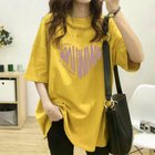 【ミニミニストア/miniministore】の半袖Tシャツレディース 夏 ロゴ 韓国風 人気、トレンドファッション・服の通販 founy(ファニー) ファッション Fashion レディースファッション WOMEN トップス・カットソー Tops/Tshirt シャツ/ブラウス Shirts/Blouses ロング / Tシャツ T-Shirts イエロー Yellow カットソー Cut And Sew チェリー Cherry デニム Denim ビッグ Big プリント Print 半袖 Short Sleeve リラックス Relax ロング Long ワイド Wide 夏 Summer thumbnail イエロー|ID: prp329100004534638 ipo3291000000032047190