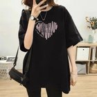 【ミニミニストア/miniministore】の半袖Tシャツレディース 夏 ロゴ 韓国風 人気、トレンドファッション・服の通販 founy(ファニー) ファッション Fashion レディースファッション Ladies' Fashion Online トップス・カットソー Tops/Tshirt シャツ/ブラウス Shirts/Blouses ロング / Tシャツ T-Shirts イエロー Yellow カットソー Cut And Sew チェリー Cherry デニム Denim ビッグ Big プリント Print 半袖 Short Sleeve リラックス Relax ロング Long ワイド Wide 夏 Summer thumbnail ブラック|ID: prp329100004534638 ipo3291000000032608128