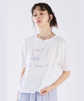 【アニエスベー ファム/agnes b. FEMME】のmerci ! A tous!! Tシャツ 人気、トレンドファッション・服の通販 founy(ファニー) ファッション Fashion レディースファッション Fashion for Women トップス・カットソー Cut & Sew Tops シャツ・ブラウス・オフィスカジュアル Elegant Blouses & Button-Ups ロングTシャツ・Tシャツ Longline T-Shirts & Tees プリント Print, Printed Pattern プレーン Plain, Simple ワンポイント One Point, Statement Accent 半袖 Short Sleeve, Half Sleeve |ID:prp329100004534644