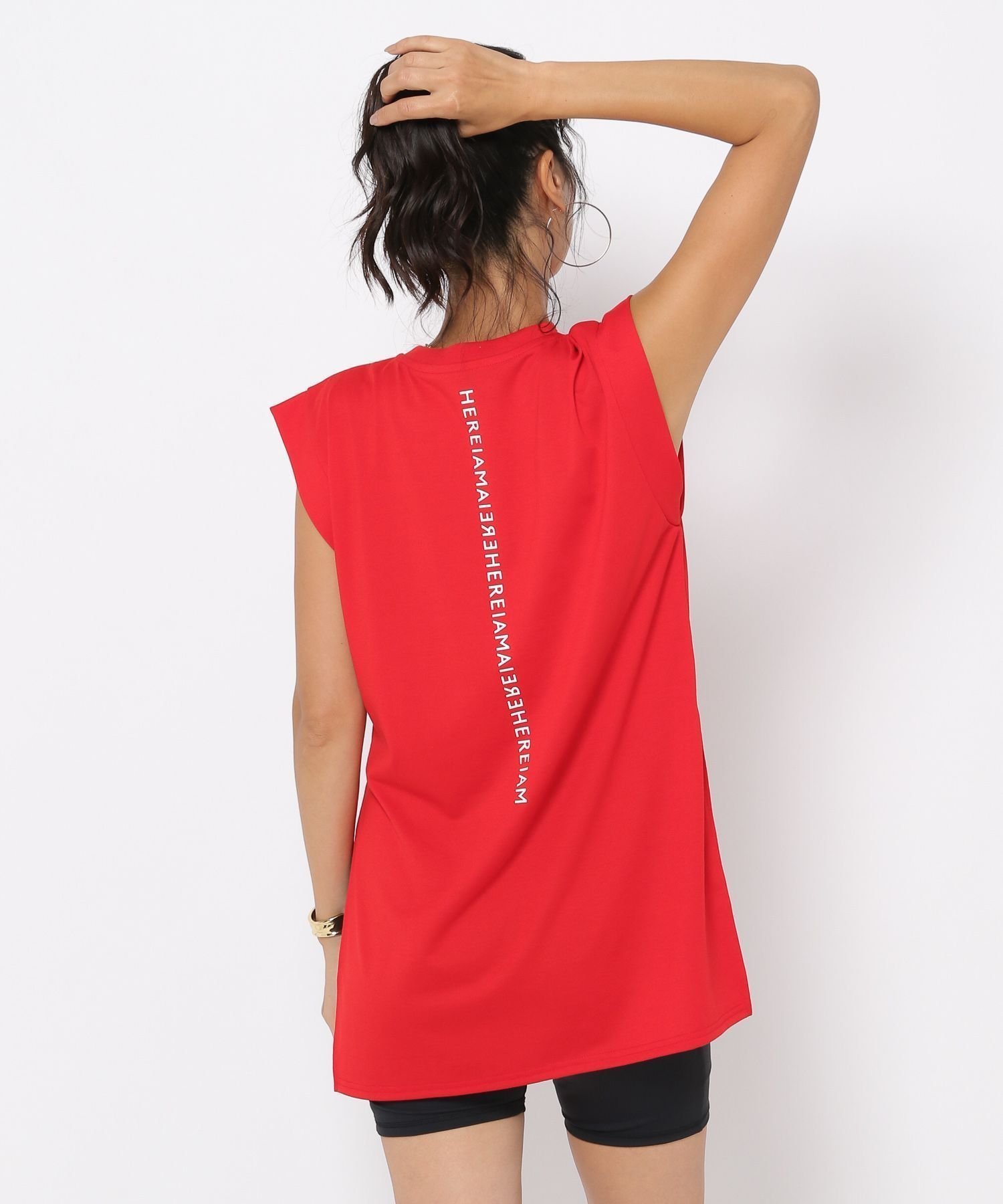 【ベイフロー/BAYFLOW】の【HEREIAM】吸水速乾/ミラーロゴノースリプルオーバー2 インテリア・キッズ・メンズ・レディースファッション・服の通販 founy(ファニー) 　ファッション　Fashion　レディースファッション　Fashion for Women　トップス・カットソー　Cut & Sew Tops　カジュアルプルオーバー・ニットトップス　Pullovers & Knit Tops / Casual Pullovers　吸水　Absorbent, Quick-Dry　シンプル　Simple, Minimal　スポーツ　Sports, Activewear　タンク　Tank Top, Sleeveless Top　ノースリーブ　Sleeveless, No-Sleeve　パーカー　Hoodie, Parka　ピーチ　Peach, Soft Touch　レギンス　Leggings, Stretch Pants　おすすめ　Recommended / Our Picks　レッド×ホワイト30|ID: prp329100004534663 ipo3291000000034634985