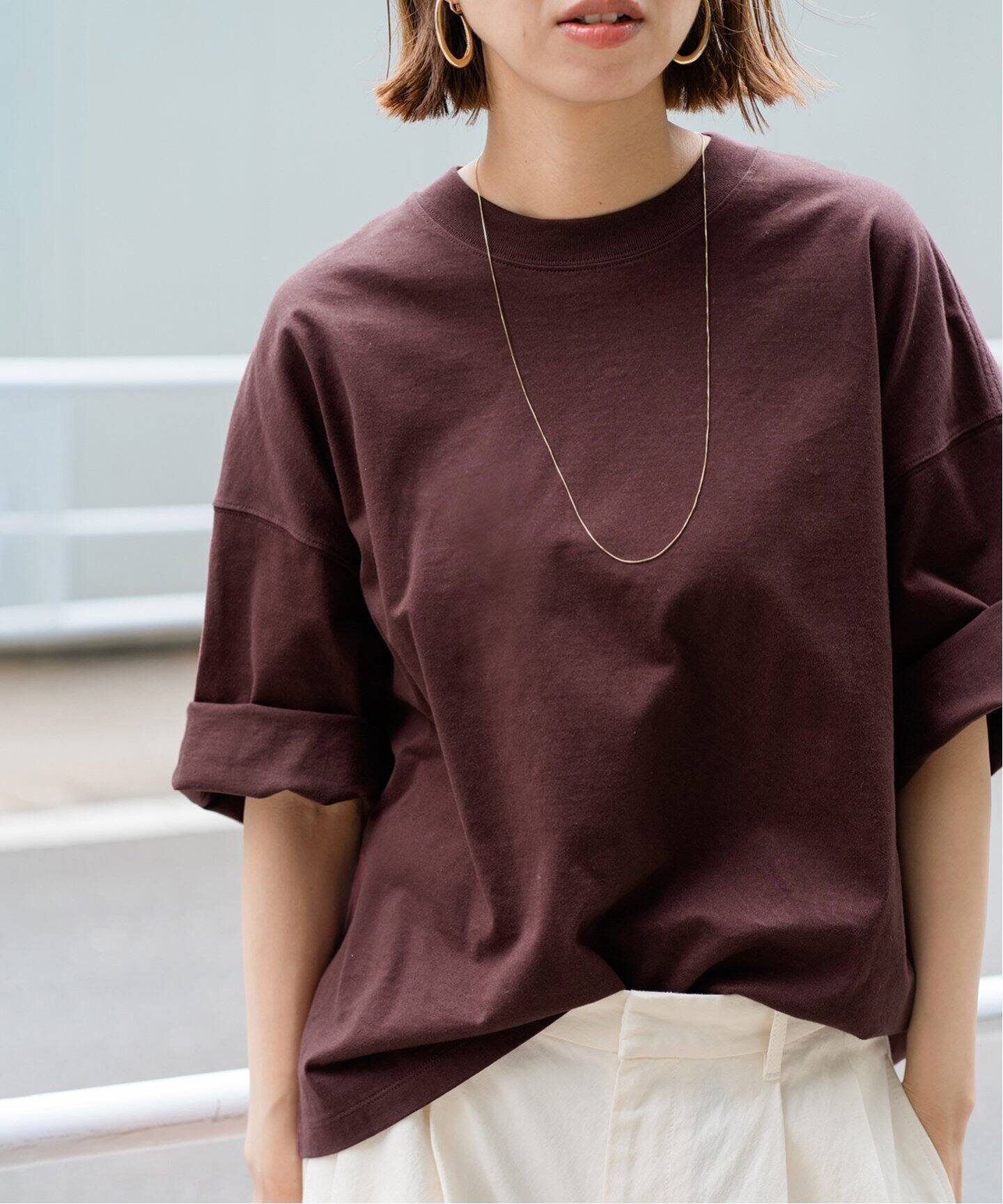 【フレームワーク/FRAMeWORK】の≪追加≫モックネックTシャツ インテリア・キッズ・メンズ・レディースファッション・服の通販 founy(ファニー) 　ファッション　Fashion　レディースファッション　Ladies' Fashion Online　トップス・カットソー　Tops/Tshirt　シャツ/ブラウス　Shirts/Blouses　ロング / Tシャツ　T-Shirts　おすすめ　Recommend　カットソー　Cut And Sew　モックネック　Mock Neck　エレガント 上品　Elegant　再入荷　Restock/Back In Stock/Re Arrival　半袖　Short Sleeve　ボルドー|ID: prp329100004534699 ipo3291000000032670904