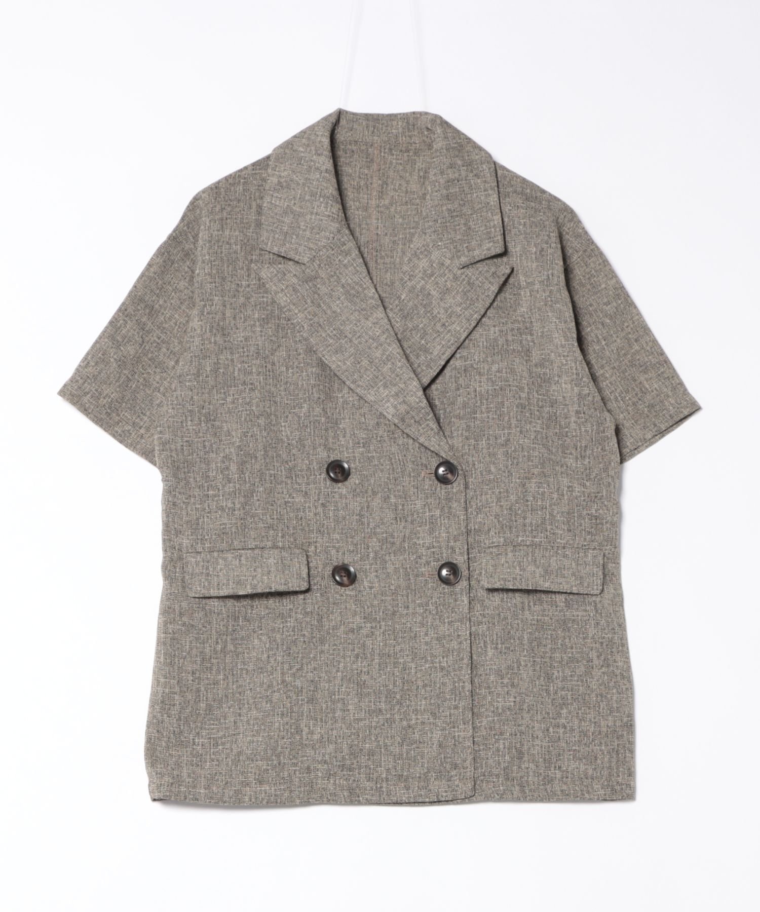 【その他のブランド/Other】のMAISON BREEZE/サマーツイードダブルハーフスリーブテーラードジャケット DTK インテリア・キッズ・メンズ・レディースファッション・服の通販 founy(ファニー) 　ファッション　Fashion　レディースファッション　WOMEN　アウター　Coat Outerwear　ジャケット　Jackets　テーラードジャケット　Tailored Jackets　2025年　2025　2025春夏・S/S　Ss,Spring/Summer,2025　エレガント 上品　Elegant　サマー　Summer　セットアップ　Set Up　デニム　Denim　ハーフ　Half　ベーシック　Basic　リアル　Real　ロング　Long　ワイド　Wide　再入荷　Restock/Back In Stock/Re Arrival　夏　Summer　S/S・春夏　Ss・Spring/Summer　BRN|ID: prp329100004534704 ipo3291000000032047492