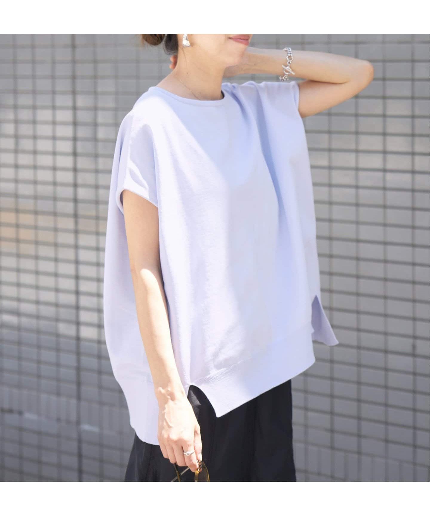【イエナ/IENA】の《WEB限定/追加5 》 コットンストレッチ NEOワイドクループルオーバー インテリア・キッズ・メンズ・レディースファッション・服の通販 founy(ファニー) 　ファッション　Fashion　レディースファッション　WOMEN　トップス・カットソー　Tops/Tshirt　プルオーバー　Pullover　2025年　2025　2025春夏・S/S　Ss,Spring/Summer,2025　ストレッチ　Stretch　パープル B|ID: prp329100004534705 ipo3291000000032047496