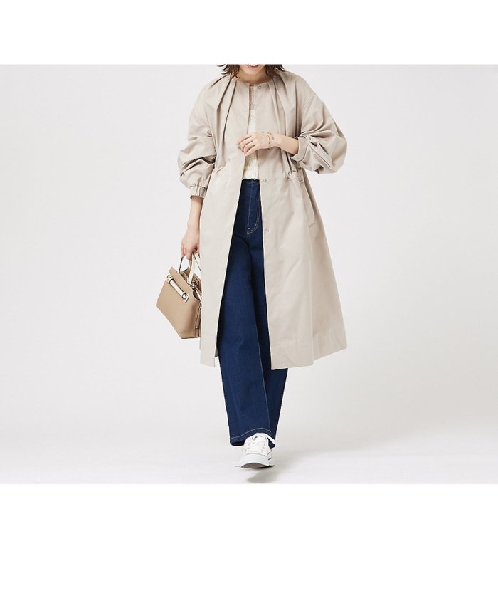 【アバハウスマヴィ/abahouse mavie】のタックノーカラーコート インテリア・キッズ・メンズ・レディースファッション・服の通販 founy(ファニー) https://founy.com/ ファッション Fashion レディースファッション WOMEN アウター Coat Outerwear コート Coats おすすめ Recommend タートル Turtle パーカー Hoodie ロング Long エレガント 上品 Elegant 春 Spring 秋 Autumn/Fall |ID: prp329100004534711 ipo3291000000032047522