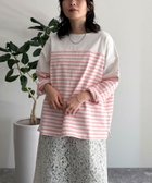 【その他のブランド/Other】のパネルボーダー刺繍プルオーバーカットソー ピンク系その他|ID: prp329100004534719 ipo3291000000032047557