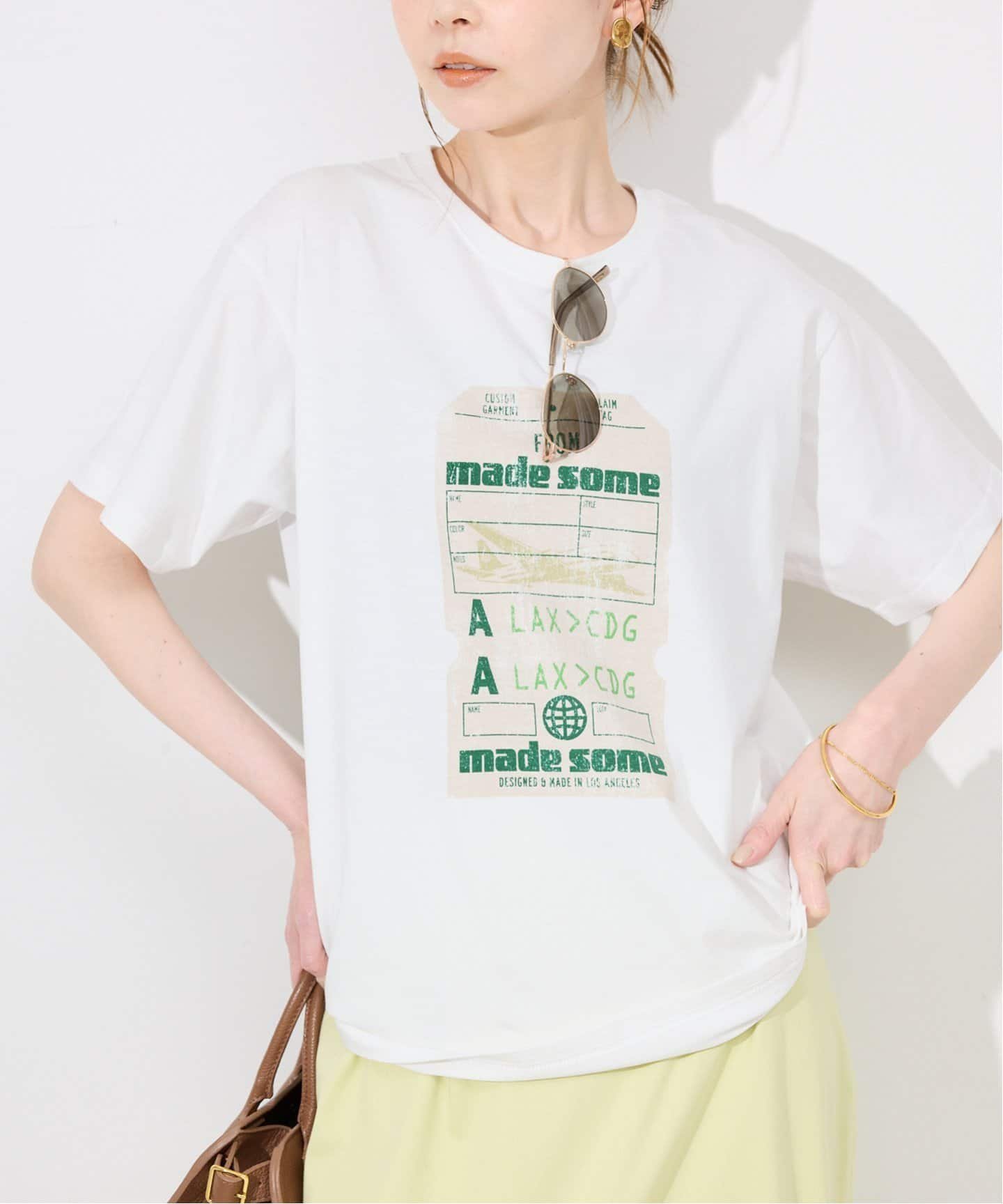 【スローブ イエナ/SLOBE IENA】のmade some sports wear for SLOBE IENA ロゴTEE インテリア・キッズ・メンズ・レディースファッション・服の通販 founy(ファニー) 　ファッション　Fashion　レディースファッション　Fashion for Women　スポーツウェア　Functional & Stylish Sportswear　2025年　2025　2025春夏・S/S　Spring/Summer 2025 SS25　キャップ　Cap, Baseball Cap　グラフィック　Graphic, Graphic Design　スポーティ　Sporty, Casual Athletic　チャーム　Charm, Pendant　ポーチ　Pouch, Small Case　ミックス　Mix, Mixed Style　リラックス　Relax, Relaxed Fit　旅行　Travel　ホワイト A|ID: prp329100004534720 ipo3291000000033452649