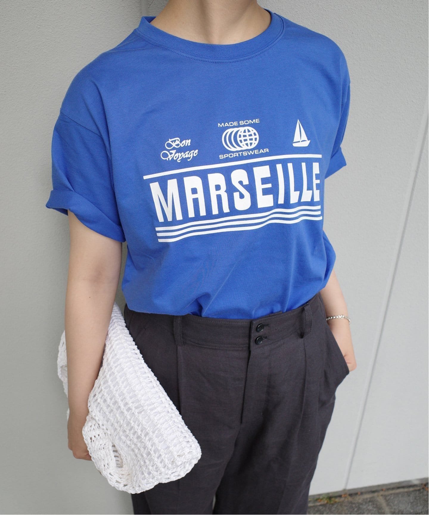 【スローブ イエナ/SLOBE IENA】のmade some sports wear for SLOBE IENA ロゴTEE インテリア・キッズ・メンズ・レディースファッション・服の通販 founy(ファニー) 　ファッション　Fashion　レディースファッション　Fashion for Women　スポーツウェア　Functional & Stylish Sportswear　2025年　2025　2025春夏・S/S　Spring/Summer 2025 SS25　キャップ　Cap, Baseball Cap　グラフィック　Graphic, Graphic Design　スポーティ　Sporty, Casual Athletic　チャーム　Charm, Pendant　ポーチ　Pouch, Small Case　ミックス　Mix, Mixed Style　リラックス　Relax, Relaxed Fit　旅行　Travel　ブルー B|ID: prp329100004534720 ipo3291000000033452659
