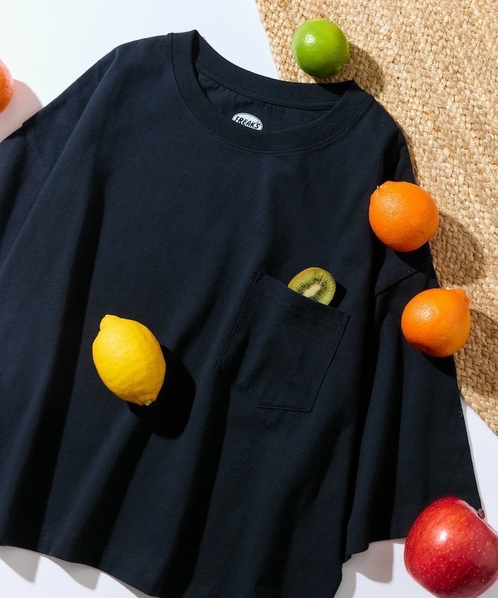【フリークスストア/FREAK'S STORE】のクロップド丈 ポケット 半袖 Tシャツ【限定展開】 25SS インテリア・キッズ・メンズ・レディースファッション・服の通販 founy(ファニー) 　ファッション　Fashion　レディースファッション　Fashion for Women　トップス・カットソー　Cut & Sew Tops　シャツ・ブラウス・オフィスカジュアル　Elegant Blouses & Button-Ups　ロングTシャツ・Tシャツ　Longline T-Shirts & Tees　2025年　2025　2025春夏・S/S　Spring/Summer 2025 SS25　クロップド　Cropped, Short Length　ショート　Short, Short Length　トレンド　Trend, Trending Now　ビッグ　Big, Oversized　ポケット　Pocket, Pocket Detail　半袖　Short Sleeve, Half Sleeve　夏　Summer　S/S・春夏　SS, Spring/Summer, Warm Season　ブラック|ID: prp329100004534729 ipo3291000000033106388