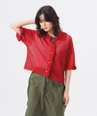 【ビームス ウイメン/BEAMS】の7ゲージ フリル ポロ カーディガン RED|ID: prp329100004534757 ipo3291000000032047717